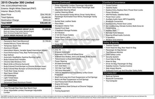 2015 Chrysler 300 Limited