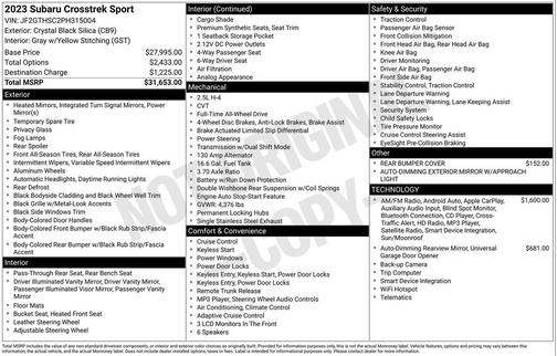 2023 Subaru Crosstrek Sport