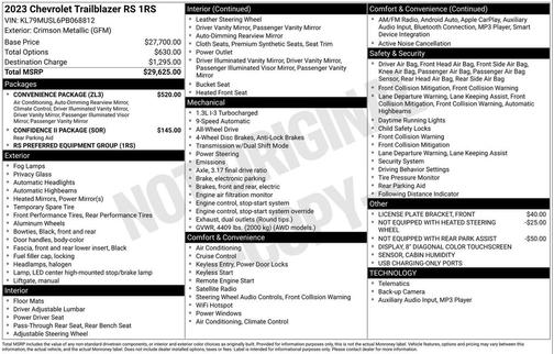 2023 Chevrolet Trailblazer RS