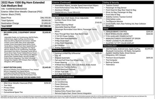 2022 RAM 1500 Big Horn/Lone Star