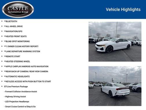 Glacial White Pearl 2023 Kia K5 GT-Line