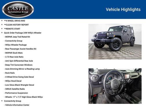 Granite Crystal Metallic Clearcoat 2014 Jeep Wrangler Unlimited Willys Wheeler