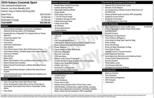 2024 Subaru Crosstrek Sport