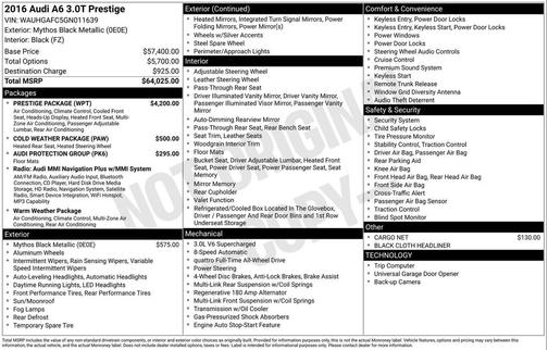 2016 Audi A6 3.0T Prestige Quattro