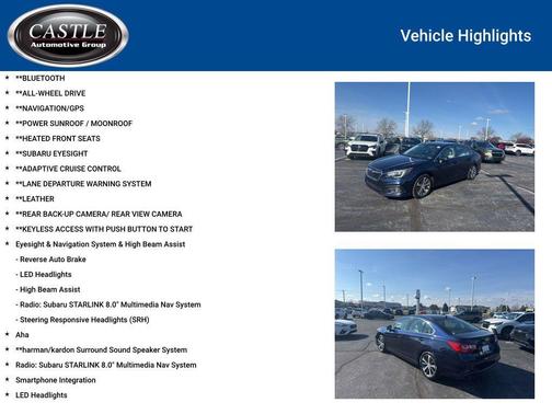 Dark Blue Pearl 2018 Subaru Legacy Limited