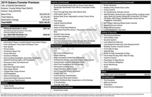 2019 Subaru Forester Premium