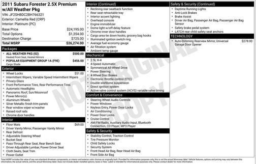 2011 Subaru Forester 2.5 X Premium