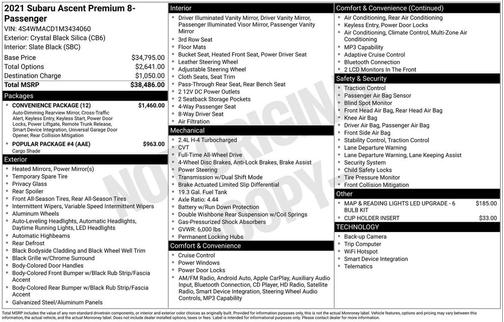 2021 Subaru Ascent Premium 8-Passenger