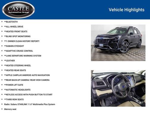 Crystal Black Silica 2023 Subaru Ascent Limited 8-Passenger