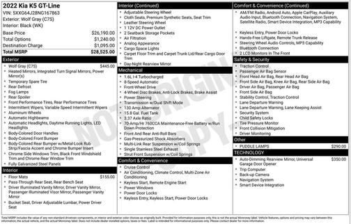 2022 Kia K5 GT-Line