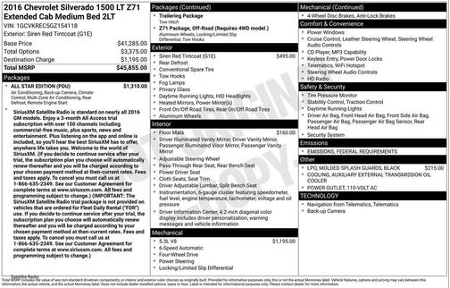 2016 Chevrolet Silverado 1500 2LT