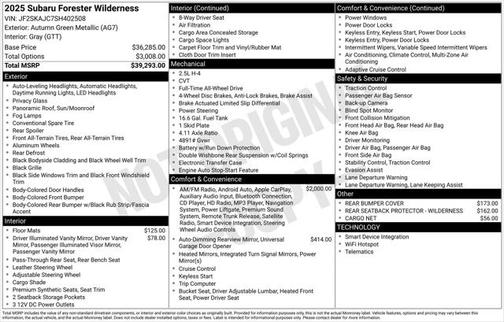 2025 Subaru Forester Wilderness