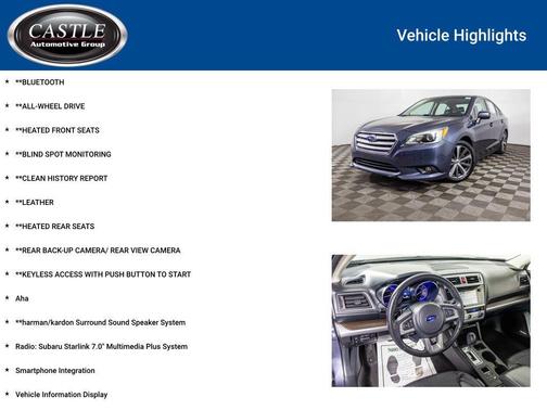 Carbide Gray Metallic 2016 Subaru Legacy Limited
