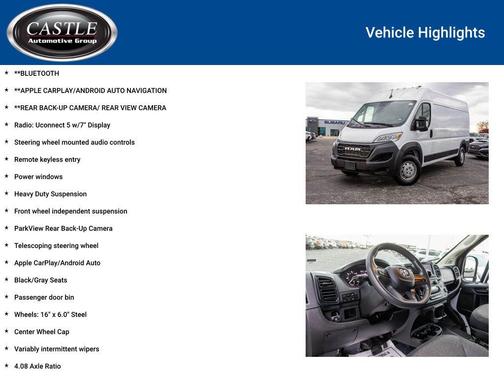 Bright White Clearcoat 2023 RAM ProMaster 2500 High Roof