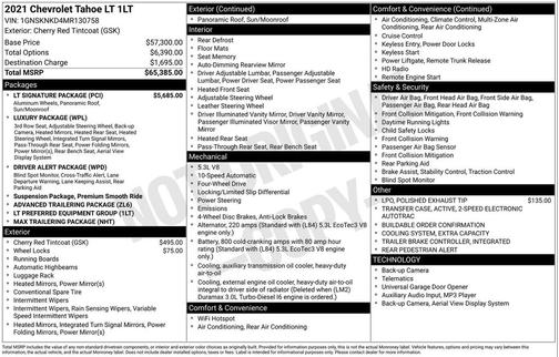 2021 Chevrolet Tahoe LT