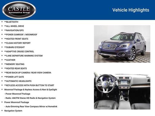 2015 Subaru Outback 2.5i Limited