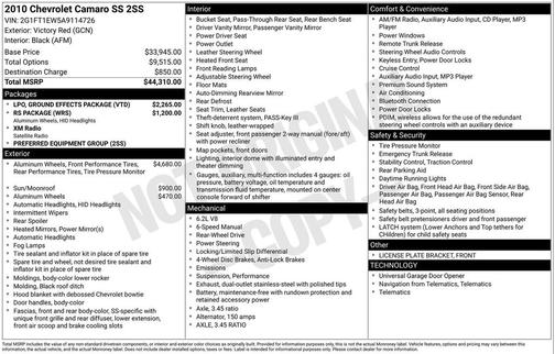 2010 Chevrolet Camaro 2SS