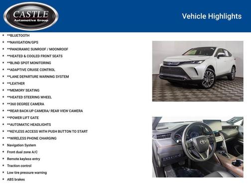 Blizzard Pearl 2022 Toyota Venza Limited