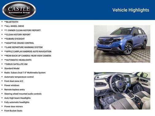 Horizon Blue Pearl 2025 Subaru Forester Base