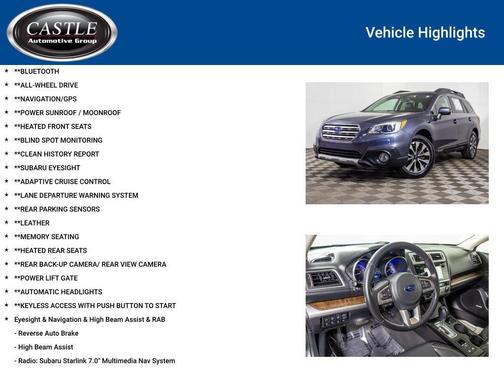 Carbide Gray Metallic 2017 Subaru Outback 3.6R Limited