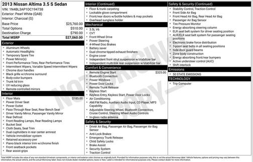 2013 Nissan Altima 3.5 S