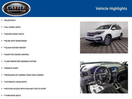 Platinum White Pearl 2020 Honda Pilot AWD EX