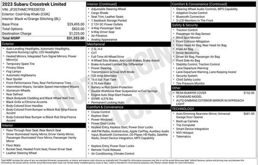 Cool-Gray Khaki 2023 Subaru Crosstrek Limited