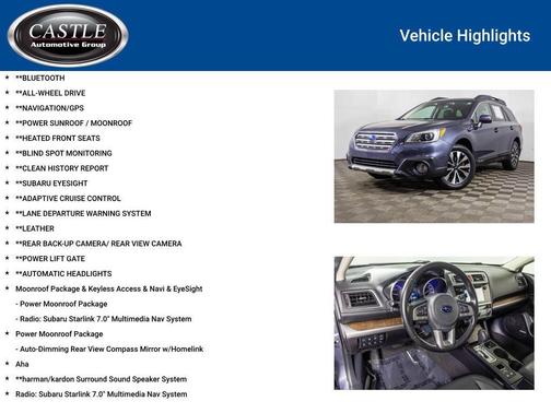 2016 Subaru Outback 2.5i Limited