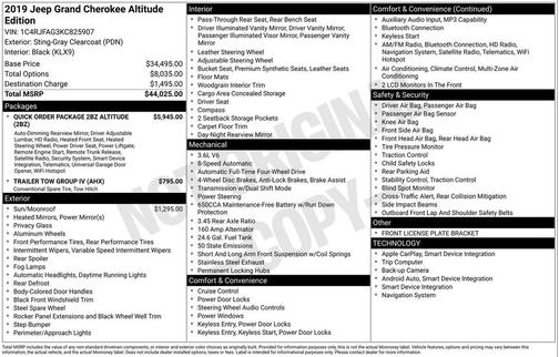 2019 Jeep Grand Cherokee Altitude