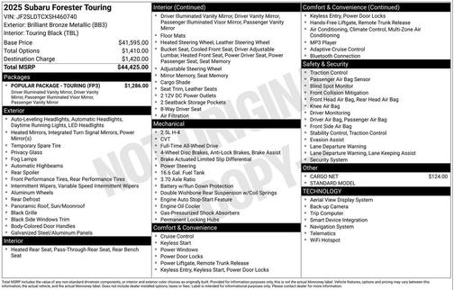 2025 Subaru Forester Touring