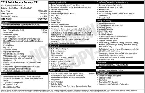 2017 Buick Encore Essence