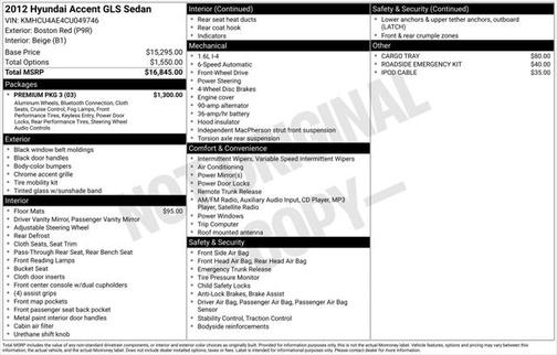 2012 Hyundai Accent GLS