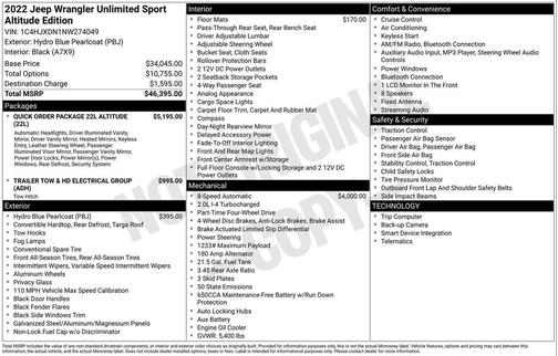 2022 Jeep Wrangler Unlimited Sport Altitude