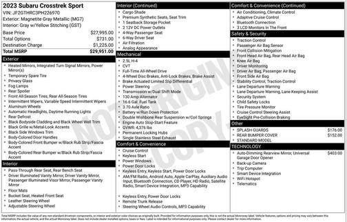 2023 Subaru Crosstrek Sport