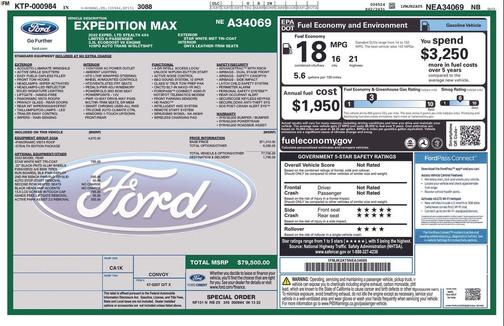 STAR WHITE MET TRI-COAT 2022 Ford Expedition Max Limited