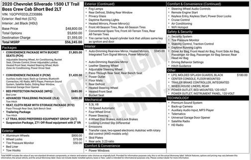 2020 Chevrolet Silverado 1500 LT Trail Boss