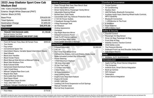 2023 Jeep Gladiator Sport