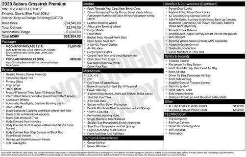 2020 Subaru Crosstrek Premium