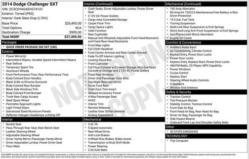 2014 Dodge Challenger SXT