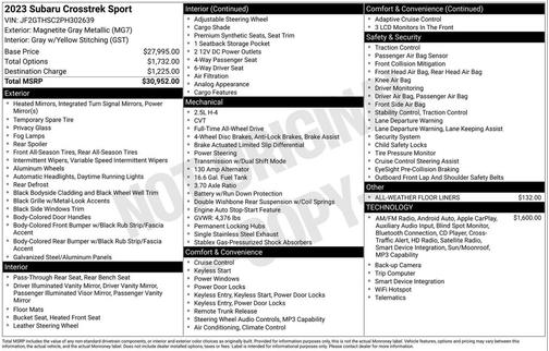 2023 Subaru Crosstrek Sport