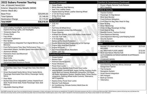 2022 Subaru Forester Touring