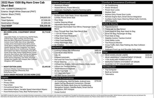 2022 RAM 1500 Big Horn/Lone Star