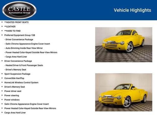 Slingshot Yellow 2004 Chevrolet SSR Base