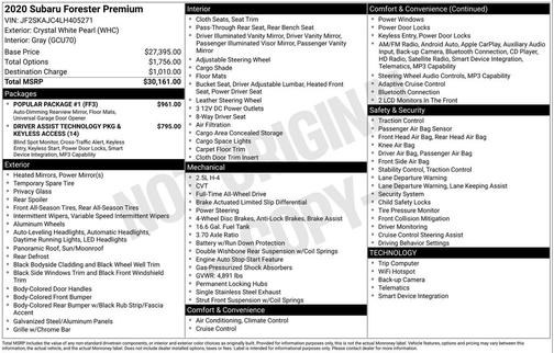 2020 Subaru Forester Premium