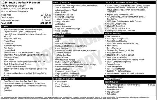 2024 Subaru Outback Premium