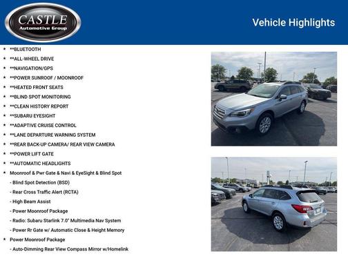 Ice Silver Metallic 2017 Subaru Outback 2.5i Premium