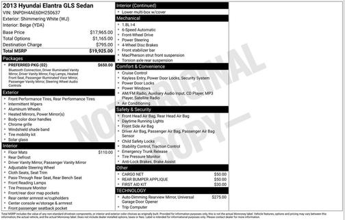2013 Hyundai ELANTRA GLS