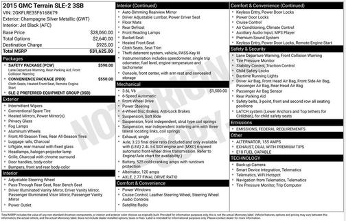 2015 GMC Terrain SLE-2