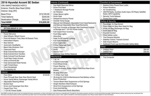 2016 Hyundai Accent SE