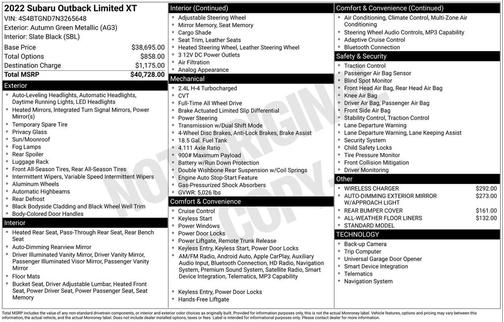 2022 Subaru Outback Limited XT